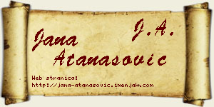 Jana Atanasović vizit kartica